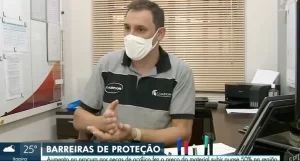 Alta do preço do acrílico durante a pandemia, matéria na EPTV Campinas