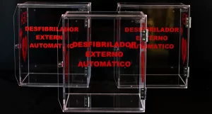 Gabinete para desfibrilador externo automático DEA em Acrílico